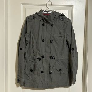 FOX canvas anorak style jacket with screen printed picture on back. Size S